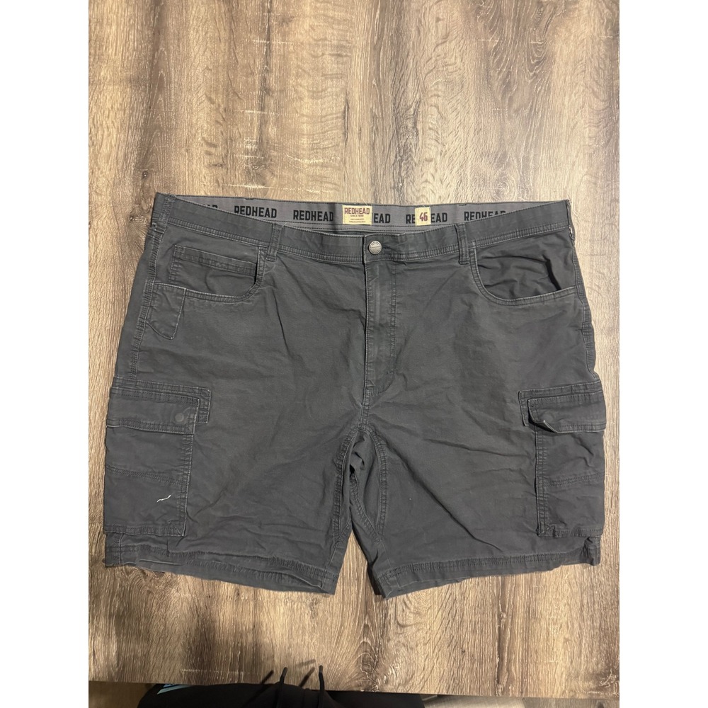 Redhead Mens Gray Cargo Shorts Size 46 Cotton Blend Stretch Utility 612RHS24-811